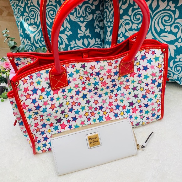 Dooney & Bourke Handbags - Dooney & Bourke Colorful Stars Tote with Wallet